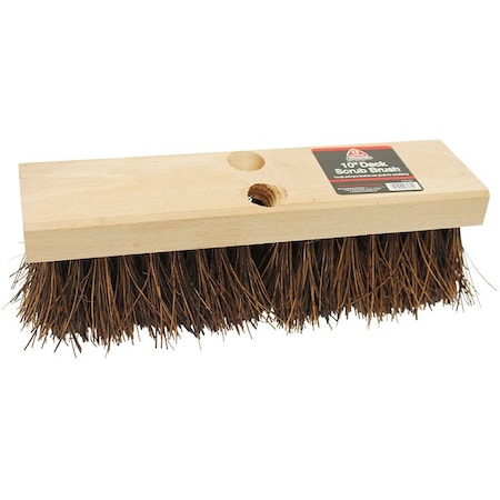 The Brush Man 10 in Deck Scrub, Wood Block, Palmyra Fill, 12PK DSF10-TT